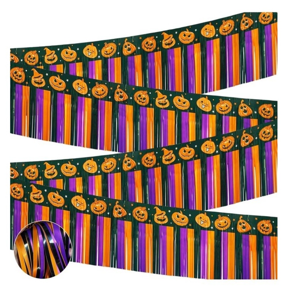 Halloweenβ Parade Floats Foil Fringe 2 Pack Decor Tinsel Streamers Banner